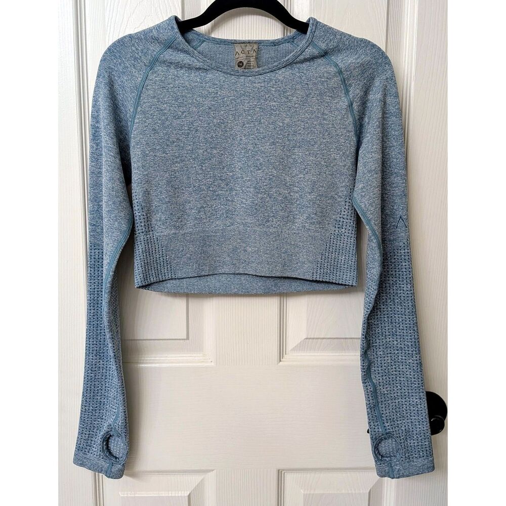 ACTA Cropped Athleisure Workout Top Gymgirl Yoga Basic Performance SZ M